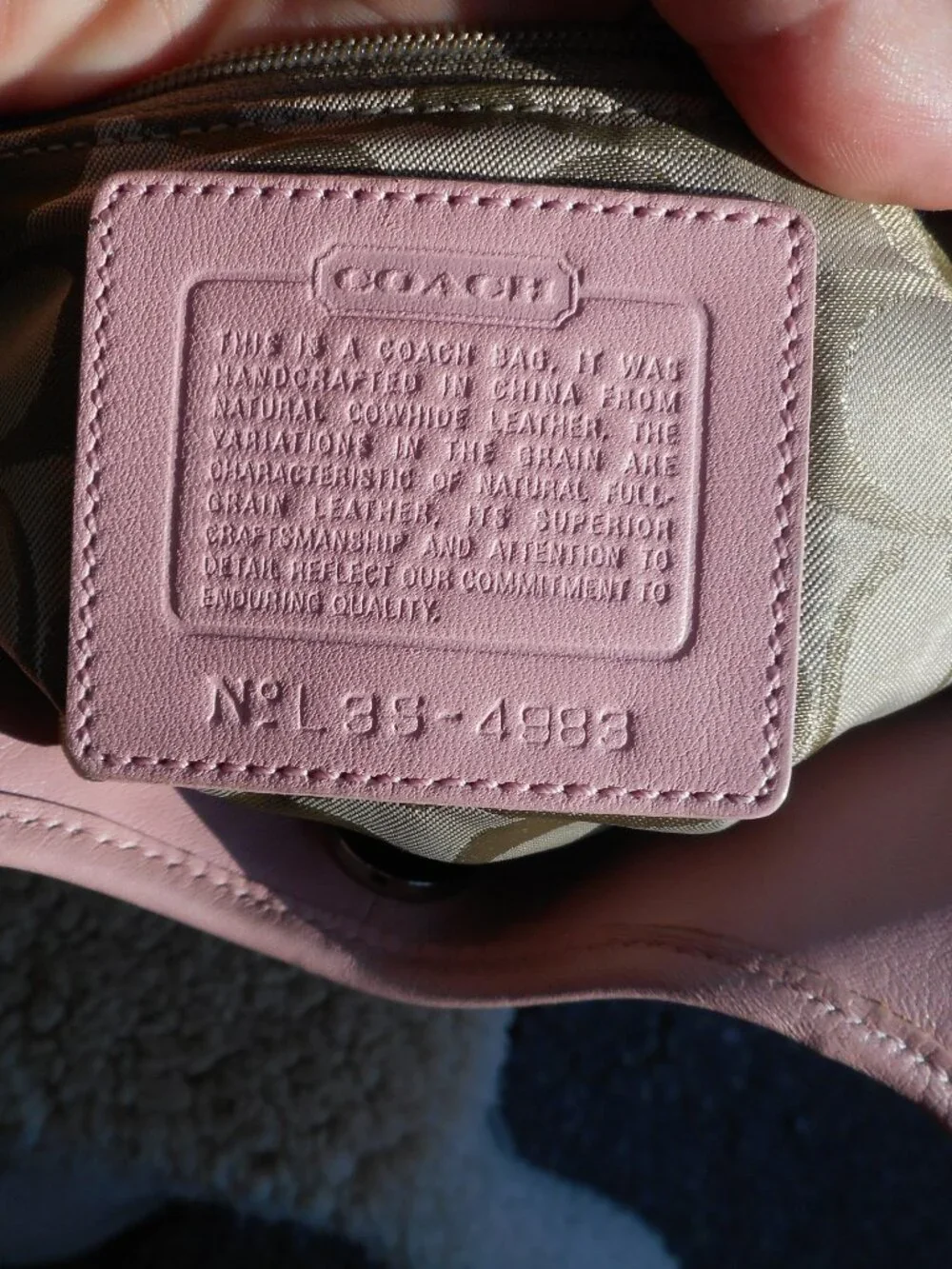 Vintage Coach Coach Soho Slim Hobo 4983, EUC in Pink